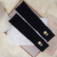 黑色-橙子(升级款冰袖) 均码 防晒冰爽袖套紫外线网红套袖薄ins冰丝手袖护臂女夏天韩版百搭潮