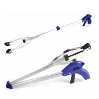 折叠81cm 环卫保洁铝合金捡垃圾夹子钳子长柄折叠拾物器加长捡拾器摘果