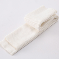 白色[有指洞] S 羊绒手套护胳膊秋冬手臂套袖套针织假袖子女长款保暖羊毛线加厚