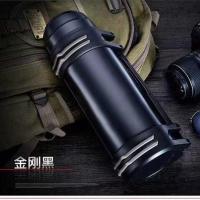 黑色 1200ml送杯刷背带 1.2L-4L304大容量不锈钢保温壶保温杯旅行壶男女水杯家用户外暖瓶