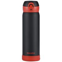 星运500黑红 德国Simita保温杯男女士学生便携韩版弹跳水杯不锈钢真空泡茶杯子