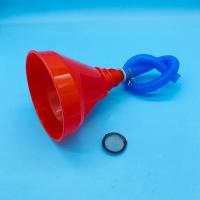 口径135红色漏斗+0.35米蓝色管子 加油漏斗摩托车汽油机油燃油加长导管大号红色塑料胶漏斗