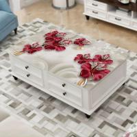 香水百合 50*100厘米 3D立体网红桌布 防水防油防烫免洗家用软质玻璃pvc塑料餐桌茶几垫