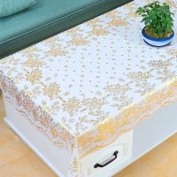 [店长推荐]枫叶金花 90*140cm 长方形茶几垫桌布防水防油免洗家用塑料垫蕾丝餐桌垫欧式客厅台布