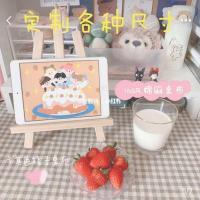 卡其色小格子(四周锁边) 60*60厘米(床头柜常用) ins桌布少女心棉麻餐桌布艺茶几书桌装饰宿舍桌布长方桌学生野餐