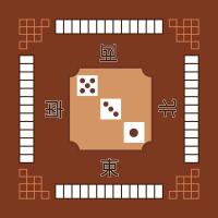 咖色 78*78cm 麻将垫桌布垫子棋牌室打牌正方形台布加厚消音防滑手搓家用麻将毯