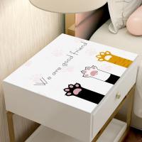 羊皮纹爪爪 40*40cm 床头柜皮革垫子盖布防水防油桌垫北欧电视柜桌布ins少女心加厚2mm