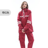 枣红色 S 琴飞曼 雨衣雨裤套装女防暴雨 加厚全身骑行雨衣男电动电瓶车雨披