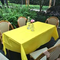 明黄137cm*180cm四个装 黄色一次性餐桌布加厚生日派对下午茶西餐厅野餐幼儿园