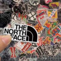 70张不重复潮牌大张LOGO贴画北面行李箱手机壳落地镜防水手账贴纸 70张不重复潮牌大张LOGO贴画北面行李箱手机壳落地