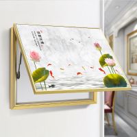 LY-锦鲤送福 40X30遮盖32X22[悬挂]单框 电表箱装饰画免打孔现代简约客厅餐厅壁画轻奢电箱电闸盒遮挡挂画