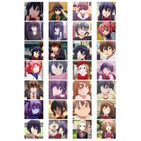 中二病也要谈恋爱 小号3.5cm左右（28张） 动漫中二病也要谈恋爱手账手帐贴纸周边勇太六花日记本手机壳笔盒