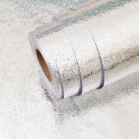 银色橘皮纹 40厘米宽*1米长 自粘墙纸防水防潮防霉墙贴锡箔纸耐高温厨房防油贴纸柜子炉灶台面