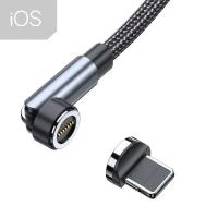 万向旋转磁吸快充2米黑-色 单磁头安卓/没有线 540度万向旋转超级快充磁吸数据线强磁安卓typec苹果华为充电线