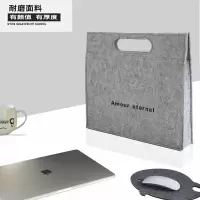 浅灰色 12寸 毛毡笔记本手提电脑包适用15寸电脑包ins风13.3寸男女电脑保护套