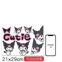 拍下即一版 电动车摩托贴纸划痕遮挡库洛米后视镜防水卡通可爱头盔装饰贴纸画