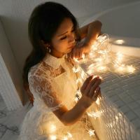 1.5米10灯电池 星星灯串暖色 网红led星星灯卧室窗帘灯少女心房间装饰品ins彩灯闪灯串灯满天星