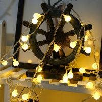 暖色小圆球1.5米10灯[电池款] led圆球灯许愿球灯闪灯串灯ins少女心装饰灯网红灯卧室寝室窗帘灯