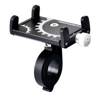 黑色铝手机架 铝合金导航架手机架固定导航支架骑行山地车电动摩托车单车防震摔