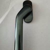 宝篮色左歪把 断桥铝合金窗户把手窗纱一体执手平开纱窗拉手歪柄外开推窗锁配件