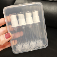 10毫升真空按压瓶4只(送收纳盒) 旅行小瓶子分装瓶套装空瓶护肤品乳液真空瓶喷雾按压瓶送面霜瓶