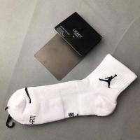 AJ简约中筒白色一双 L(40-46) 21NBA篮球袜球队款精英袜中筒加厚毛巾底实战减震吸汗训练运动袜