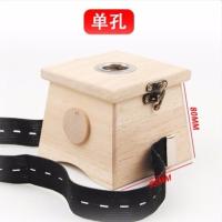 1.8cm单孔 4cm大孔艾灸盒粗艾条雷火灸实木3cm艾灸盒单双孔随身灸家用温灸器