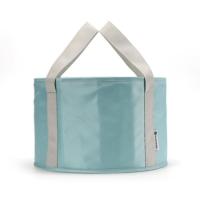 灰蓝 旅行折叠加厚保温水盆便携泡脚桶袋洗脸盆医院便携式洗漱盆洗衣桶