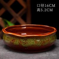 实惠款sx绿色-16cm 铜钱草花盆陶瓷清仓水仙睡莲碗莲荷花水培容器多肉特大号盆栽