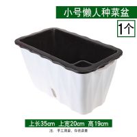 魅白懒人花盆(1个)小号 窗台花盆阳台种菜神器懒人花盆免浇水种菜盆自吸水花盆免托盘花盆