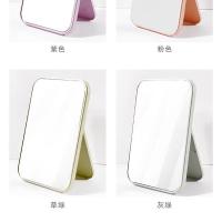 随机颜色[不送礼品] 化妆镜子台式梳妆镜子公主镜折叠便携大号网红简约随身宿舍桌面