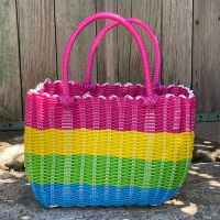 野餐篮收纳筐购物篮采摘篮买菜手提小篮子洗澡篮ins框沙滩包