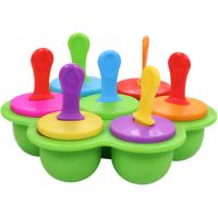 迷你硅胶雪糕模具7彩创意儿童家用冰糕模具diy自制冰淇淋模具套装