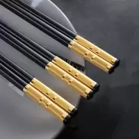 防滑家用筷子不发霉耐高温合金筷子合金筷子家庭装餐具筷