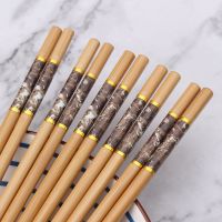 楠竹筷子 家用5-10双成人竹木公筷防霉防滑 家庭分筷