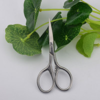 不锈钢迷你家用小剪刀鼻毛修剪器男士眉毛美容化妆随身便携小工具|3.5绣花新款尖头剪