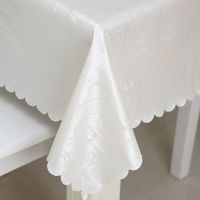 茶几餐桌布防水防烫长方形圆形欧式布艺隔热圆桌垫正方形台布盖布|勾花米白 120*170cm桌布