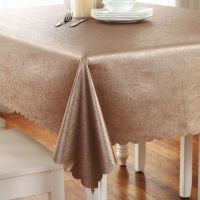 茶几餐桌布防水防烫长方形圆形欧式布艺隔热圆桌垫正方形台布盖布|玫瑰香槟 180cm圆桌布(需拼接)