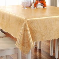 茶几餐桌布防水防烫长方形圆形欧式布艺隔热圆桌垫正方形台布盖布|鸟巢土豪金 100*160cm桌布