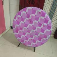 老式桌子桌布加厚桌垫防水防油不怕烫pvc革桌面钢丝球随便擦桌套|粉格蝴蝶(圆) 80厘米