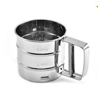 面粉筛手持不锈钢面粉筛半自动糖粉中药筛杯烘培家用细分样筛子|手持面粉筛