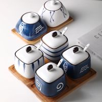 陶瓷调味罐套装家用味精罐厨房盐罐调料盒厨房用品调味瓶佐料盒糖