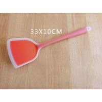 硅胶锅铲炒菜铲子汤勺家用漏勺饭勺不粘锅炒勺煎饼烙饼工具|透橙 锅铲+煎铲(送油刷)