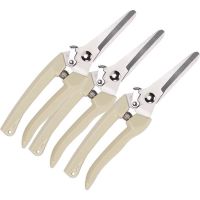 不锈钢树枝修枝剪摘水果花木剪刀园林果树花卉枝嫁接园艺剪刀工具|直头3把