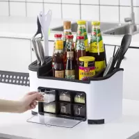 厨房用品置物架筷子收纳刀架调料盒储物架子调味多功能家用小百货