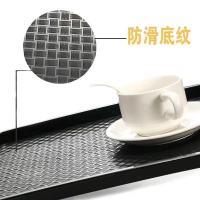 加厚长方形快餐盘防滑食堂面包点心托盘塑料彩色家用商用餐盘