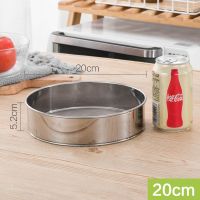 做蛋糕的工具304面粉筛过滤筛60目不锈钢手持网筛液渣筛精细筛|304粉筛20cm（厚款60目） +硅胶刮刀（送刷子）