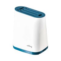 厨房用品刀架座沥水防霉家用多功能刀具置物架收纳架菜刀架|主体白+湖水蓝