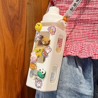 大容量塑料水杯女生男女杯子防摔带吸管学生便携运动水壶