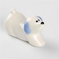 创意陶瓷筷子托筷子架筷枕家用酒店日用手绘鸭子筷托筷架筷垫套装|小蓝狗筷托(5个)